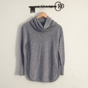 Max Studio 100% Merino Wool Gray Cowl Neck Sweater – Size Small